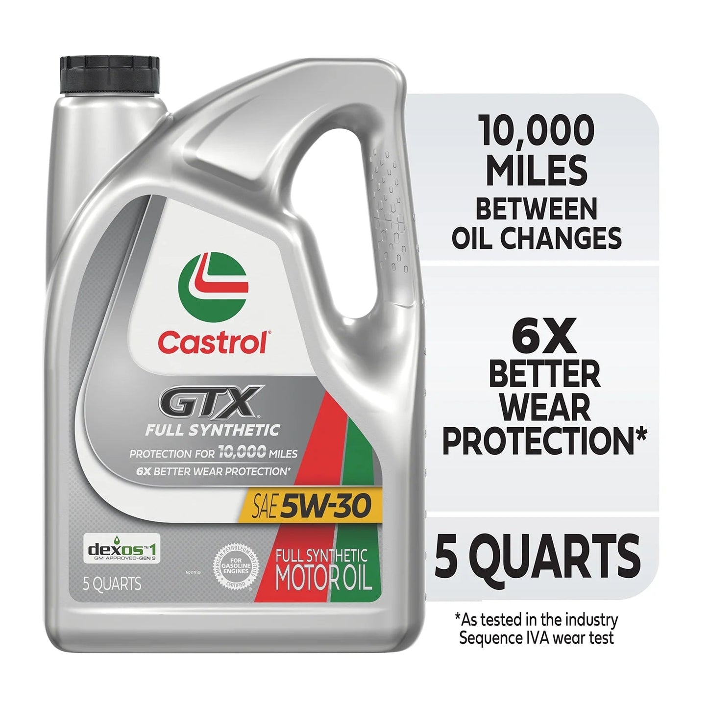 GTX Full Synthetic 5W-30 Motor Oil, 5 Quarts, Case of 3 - RFID