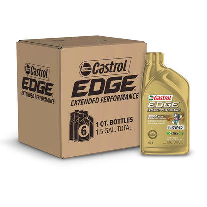 Edge Extended Performance 0W-20 Advanced Full Synthetic Motor Oil, 1 Quart, Case of 6