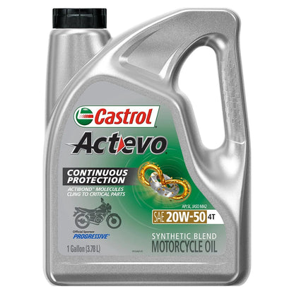 Actevo 4T 20W-50 Part Synthetic Motorcycle Oil, 1 Gallon