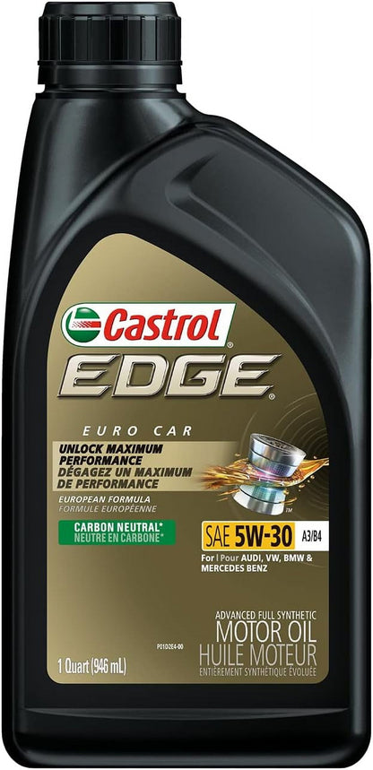 06037 EDGE A3/B4 5W-30 Advanced Full Synthetic Motor Oil, 1 Quart, 6 Pack