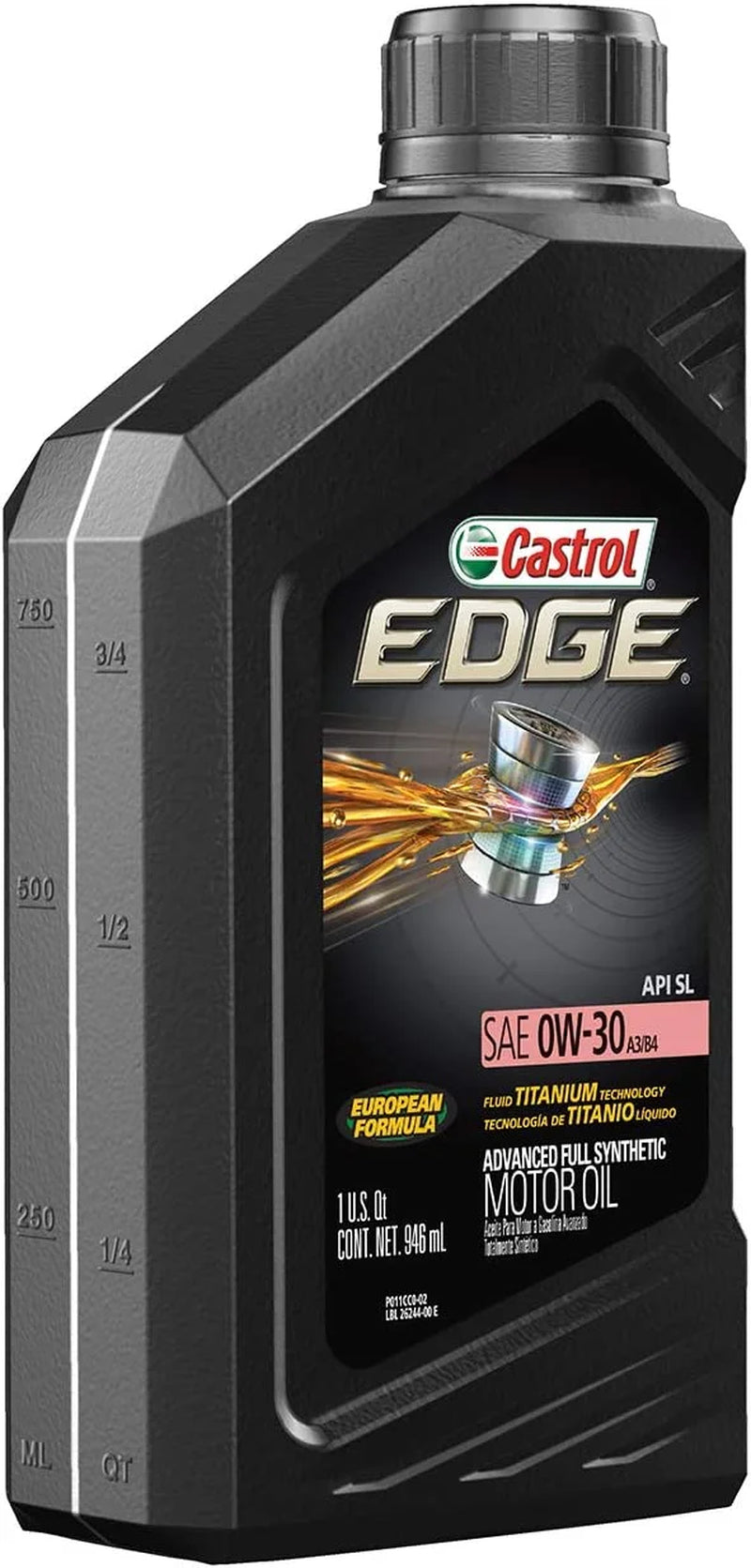 152B99-6PK 06244 Edge A3/B4 0W-30 Advanced Full Synthetic Motor Oil, 1 Quart (Pack of 6)