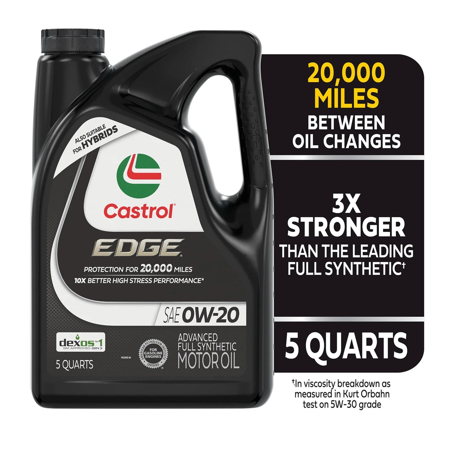 EDGE 0W-20 Advanced Full Synthetic Motor Oil, 5 Quarts