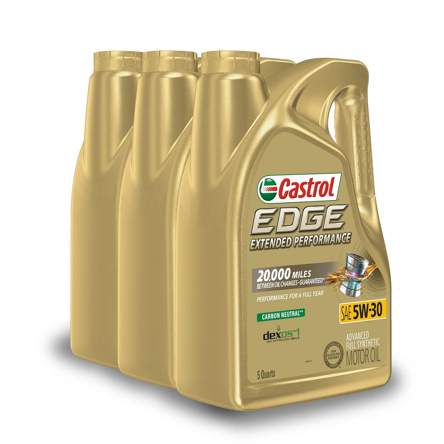 Edge Extended Performance 5W-30 Advanced Full Synthetic Motor Oil, 5 Quarts, Case of 3