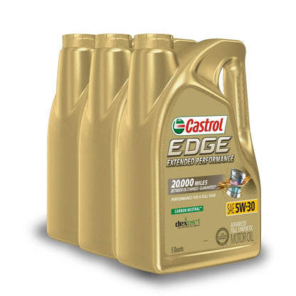 Edge Extended Performance 5W-30 Advanced Full Synthetic Motor Oil, 5 Quarts, Case of 3