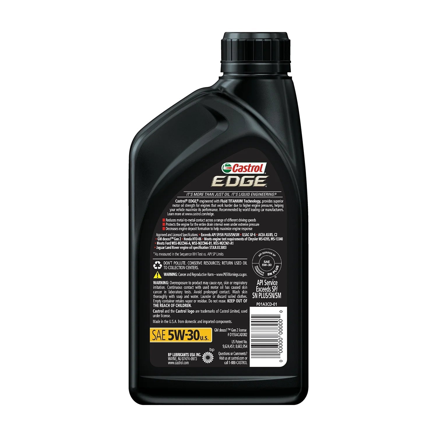 Edge 5W-30 Advanced Full Synthetic Motor Oil, 1 Quart, Case of 6