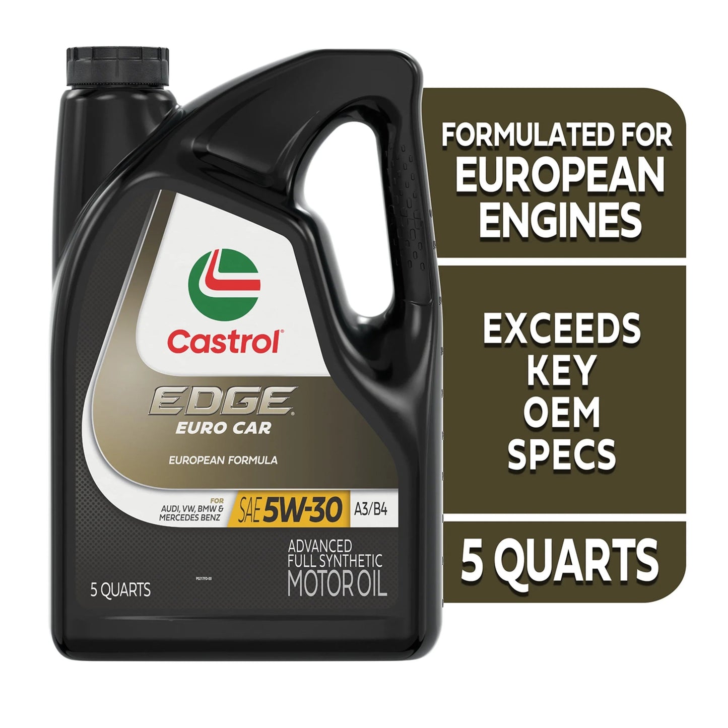 EDGE Euro 5W-30 A3/B4 European Advanced Full Synthetic Motor Oil, 5 Quarts