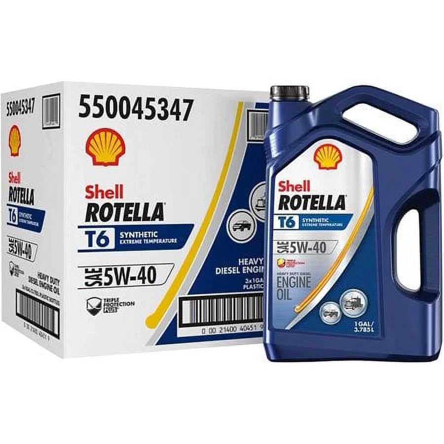 T6 Full Synthetic 5W-40 Diesel Engine Oil (1-Gallon, Case of 3)