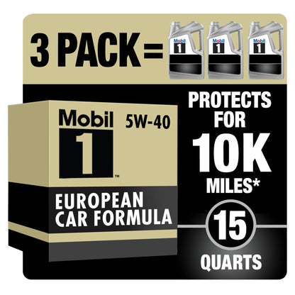 FS European Car Formula Full Synthetic Motor Oil 5W-40, 5 Quart (Pack of 3)