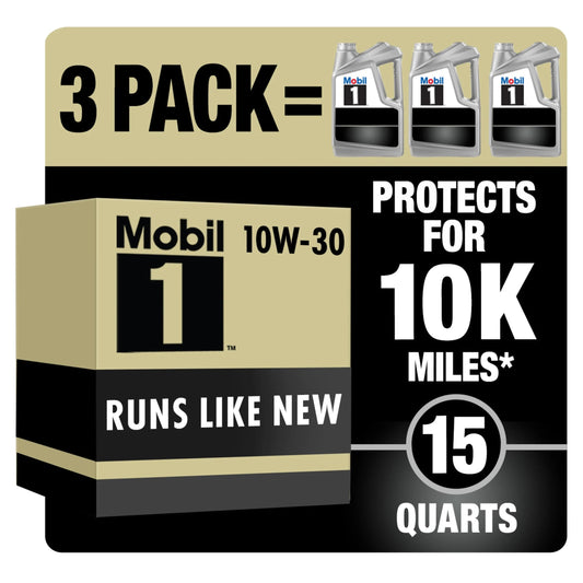 Advanced Full Synthetic Motor Oil 10W-30, 5 Quart (Pack of 3)