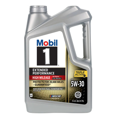 Extended Performance High Mileage Full Synthetic Motor Oil 5W-30, 5 Quart (3 Pack)