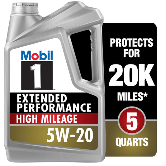 Extended Performance High Mileage Full Synthetic Motor Oil 5W-20, 5 Quart