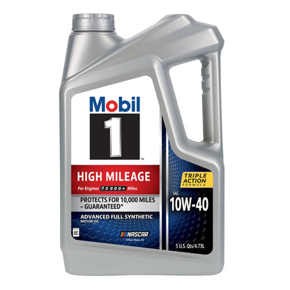 High Mileage Full Synthetic Motor Oil 10W-40, 5 Quart (Pack of 3)