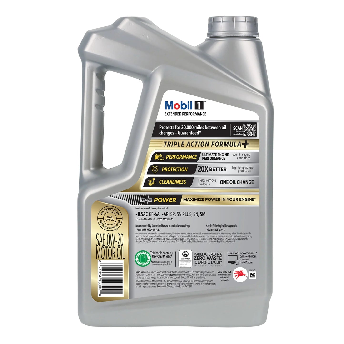 Extended Performance Full Synthetic Motor Oil 0W-20, 5 Quart