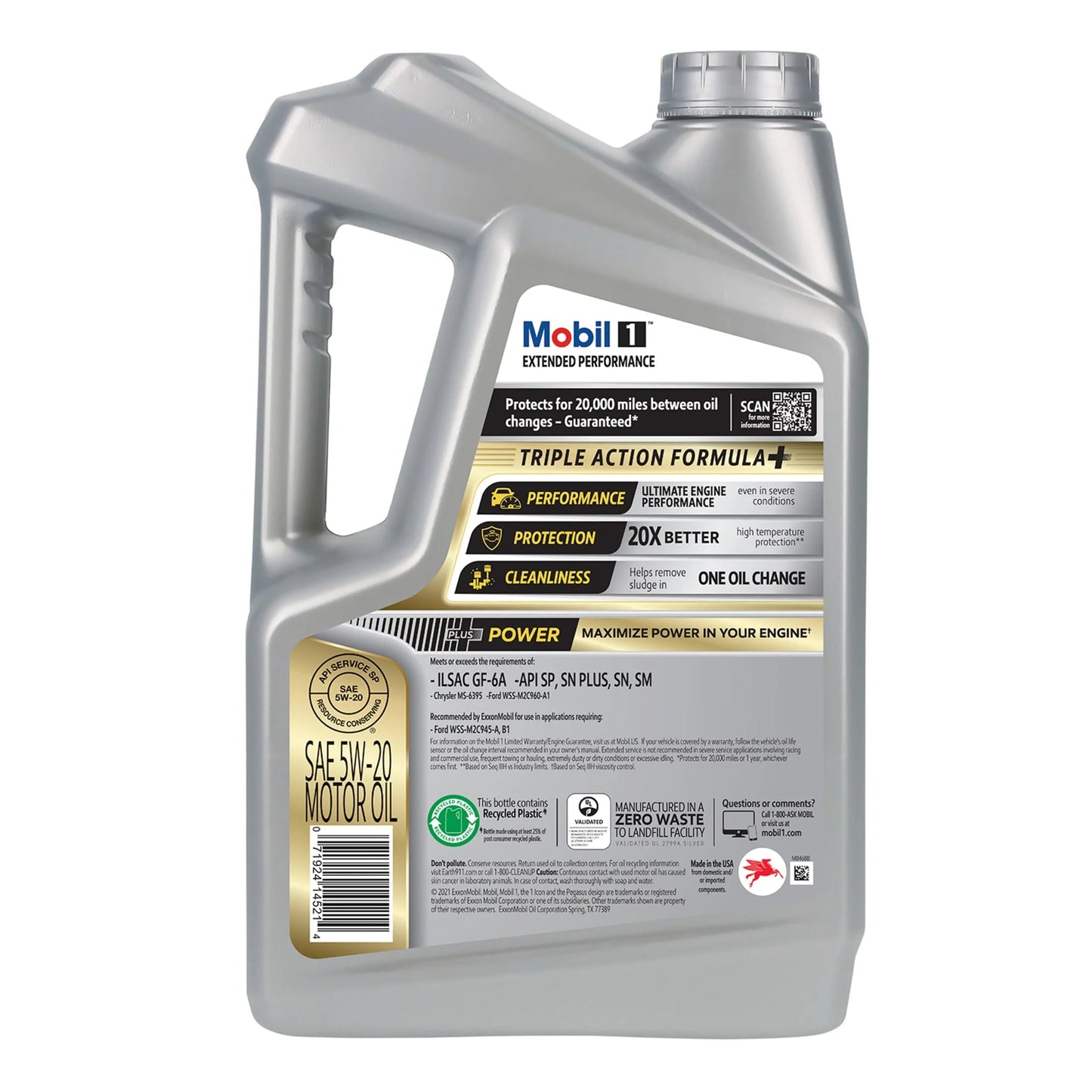 Extended Performance Full Synthetic Motor Oil 5W-20, 5 Quart (3 Pack)