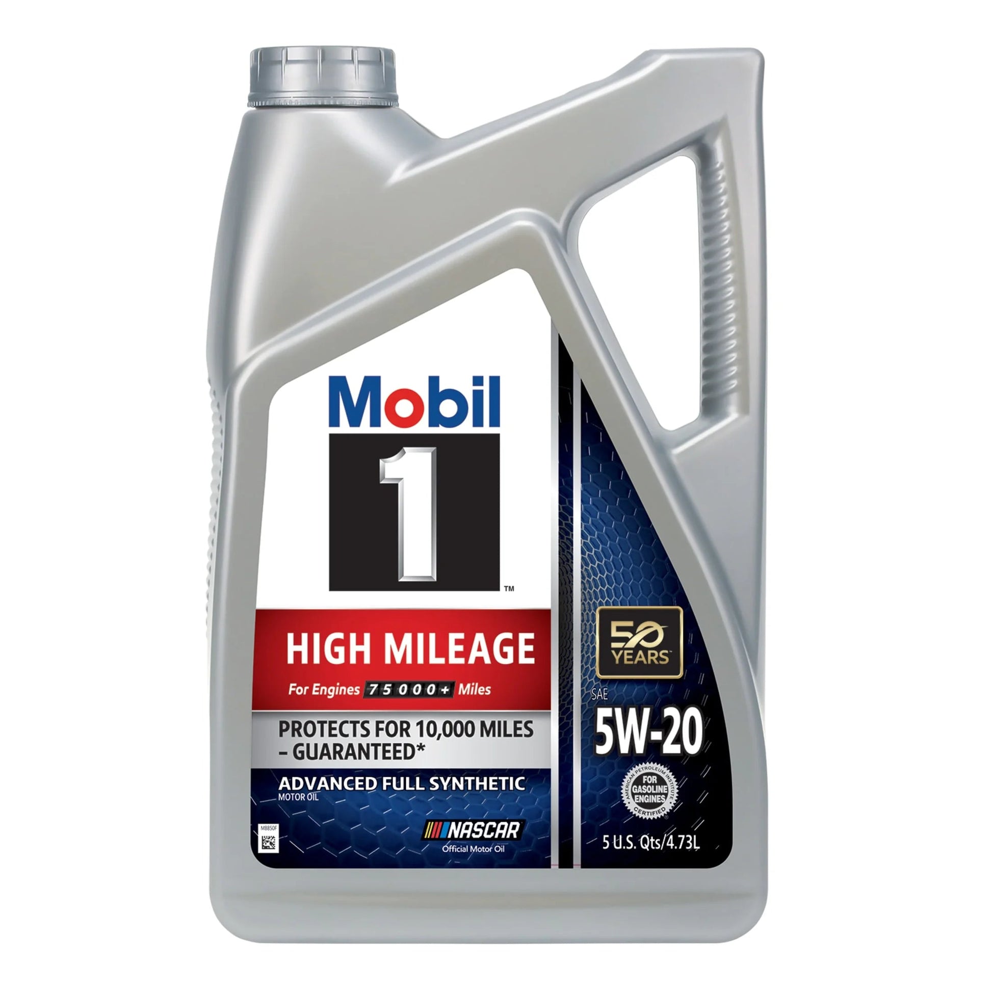 High Mileage Full Synthetic Motor Oil 5W-20, 5 Quart