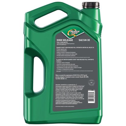 Full Synthetic High Mileage 5W-30 Motor Oil, 5 Quart